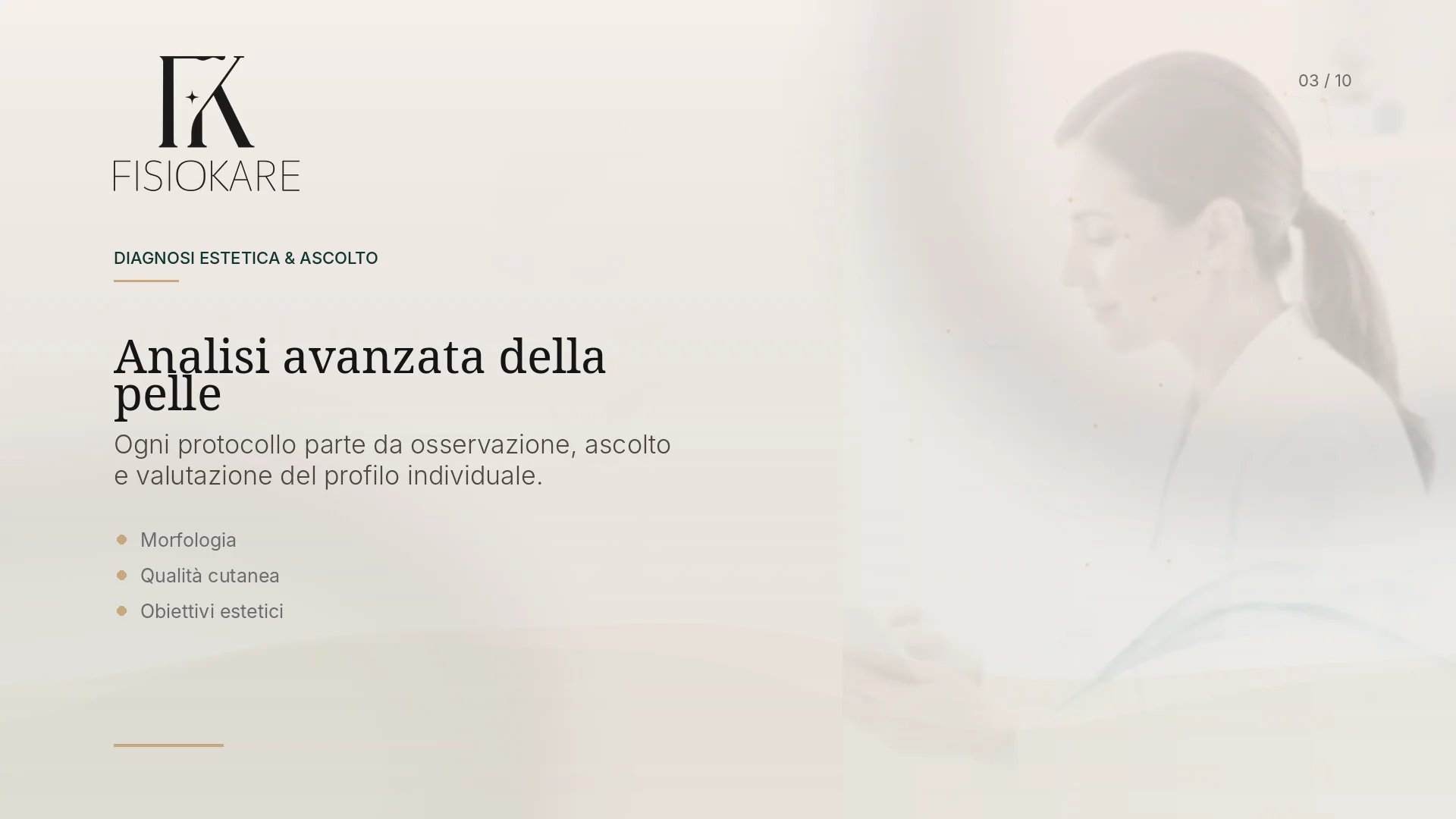 Analisi avanzata della pelle e valutazione personalizzata del profilo individuale